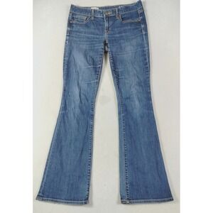 Gap 1969 Curvy Jeans Womens 27R Blue Distressed Low Rise Bootcut Stretch Denim